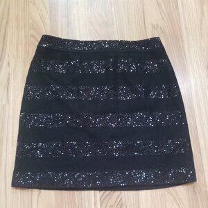 LOFT Sequin striped pencil skirt
